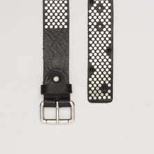 Upload the image to the Gallery viewer, SILVER EDITION BELT | ALTEZZA 3,5 CM | 5 FILE DI BORCHIE IN RAME + CABOCHON | LIMITED EDITION