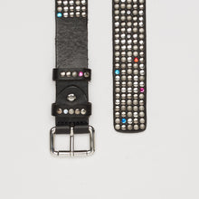 Carica l'immagine nel visualizzatore di Gallery, SWAROVSKI EDITION BELT | ALTEZZA 3,5 CM | 5 FILE DI BORCHIE MISTE ARGENTO + SWAROVSKI | LIMITED EDITION