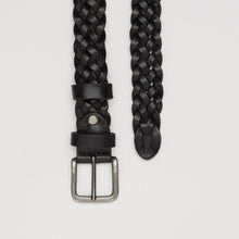 Carica l'immagine nel visualizzatore di Gallery, CINTURA INTRECCIATA NERA | 6 FILI | ALTEZZA 3 CM