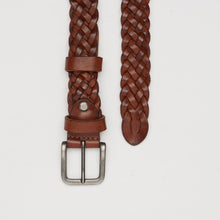 Carica l'immagine nel visualizzatore di Gallery, CINTURA INTRECCIATA CUOIO | 6 FILI | ALTEZZA 3 CM