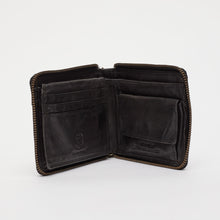 Upload the image to the Gallery viewer, BLACK WALLET | IN GENUINE LEATHER | WITH CHAIN | MAN