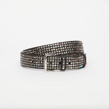 Carica l'immagine nel visualizzatore di Gallery, SWAROVSKI EDITION BELT | ALTEZZA 3,5 CM | 5 FILE DI BORCHIE MISTE ARGENTO + SWAROVSKI | LIMITED EDITION