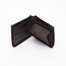Upload the image to the Gallery viewer, BLACK WALLET | IN GENUINE LEATHER | WITH CHAIN | MAN