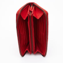 Upload the image to the Gallery viewer, RED WALLET | IN GENUINE LEATHER | BRAIDED | GREAT