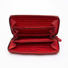 Upload the image to the Gallery viewer, RED WALLET | IN GENUINE LEATHER | BRAIDED | GREAT