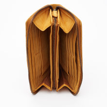 Upload the image to the Gallery viewer, YELLOW WALLET | IN GENUINE LEATHER | BRAIDED | GREAT