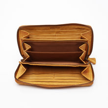 Upload the image to the Gallery viewer, YELLOW WALLET | IN GENUINE LEATHER | BRAIDED | GREAT