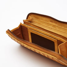 Upload the image to the Gallery viewer, YELLOW WALLET | IN GENUINE LEATHER | BRAIDED | GREAT