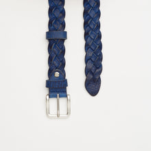 Carica l'immagine nel visualizzatore di Gallery, CINTURA INTRECCIATA BLU | 4 FILI | ALTEZZA 3 CM