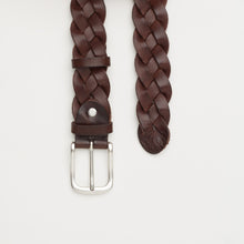 Upload the image to the Gallery viewer, DARK BROWN BRAIDED BELT | 4 WIRES | HEIGHT 3.50 CM