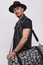 Upload the image to the Gallery viewer, BLACK MAXI BAG WITH SKULLS | IN FAUX LEATHER