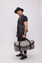 Upload the image to the Gallery viewer, GRAY MAXI BAG WITH SKULLS | IN FAUX LEATHER