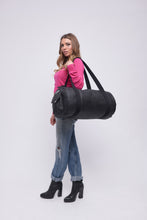 Upload the image to the Gallery viewer, BLACK BAG | IN FAUX LEATHER | BRAIDED | 1