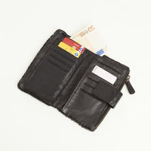 Upload the image to the Gallery viewer, YELLOW WALLET | IN GENUINE LEATHER | BRAIDED | GREAT