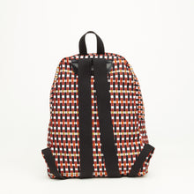 Carica l'immagine nel visualizzatore di Gallery, ZAINO IN STOFFA | A QUADRETTI ROSSO NERO E BIANCO
