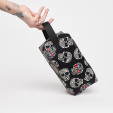 Upload the image to the Gallery viewer, FAUX LEATHER BEAUTY | BLACK WITH SKULLS