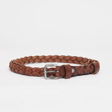 Carica l'immagine nel visualizzatore di Gallery, CINTURA INTRECCIATA CUOIO | 3 FILI | ALTEZZA 1,50 CM