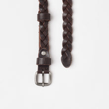 Upload the image to the Gallery viewer, DARK BROWN BRAIDED BELT | 3 WIRES | HEIGHT 1.50 CM