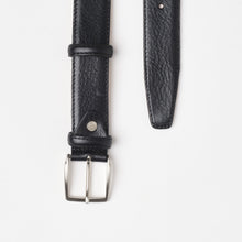 Upload the image to the Gallery viewer, BLACK BRUSHED CALFSKIN BELT | HEIGHT 3 CM