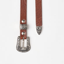 Carica l'immagine nel visualizzatore di Gallery, CINTURA TEXANA CUOIO | ALTEZZA 2 CM