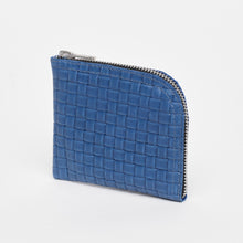 Upload the image to the Gallery viewer, BLUE WALLET | IN GENUINE WOVEN LEATHER