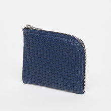 Upload the image to the Gallery viewer, BLUE WALLET | IN GENUINE WOVEN LEATHER