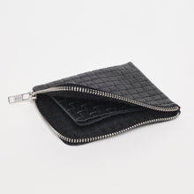 Upload the image to the Gallery viewer, BLACK WALLET | IN GENUINE WOVEN LEATHER