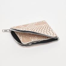 Upload the image to the Gallery viewer, BEIGE WALLET | IN PYTHON PRINTED ECO-LEATHER
