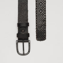 Upload the image to the Gallery viewer, BLACK EDITION BELT | ALTEZZA 3,5 CM | 5 FILE DI BORCHIE IN RAME | LIMITED EDITION
