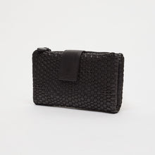 Upload the image to the Gallery viewer, BLACK WALLET | IN GENUINE LEATHER | BRAIDED | GREAT
