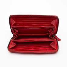 Upload the image to the Gallery viewer, RED WALLET | IN GENUINE LEATHER | BRAIDED | GREAT
