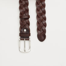 Upload the image to the Gallery viewer, DARK BROWN BRAIDED BELT | 4 WIRES | HEIGHT 3.50 CM
