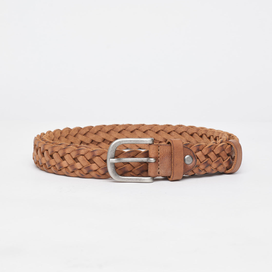 LEATHER-VINTAGE WOVEN BELT | 6 WIRES | HEIGHT 3 CM