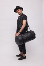 Upload the image to the Gallery viewer, BLACK MAXI BAG | IN FAUX LEATHER | COCONUT PRINT
