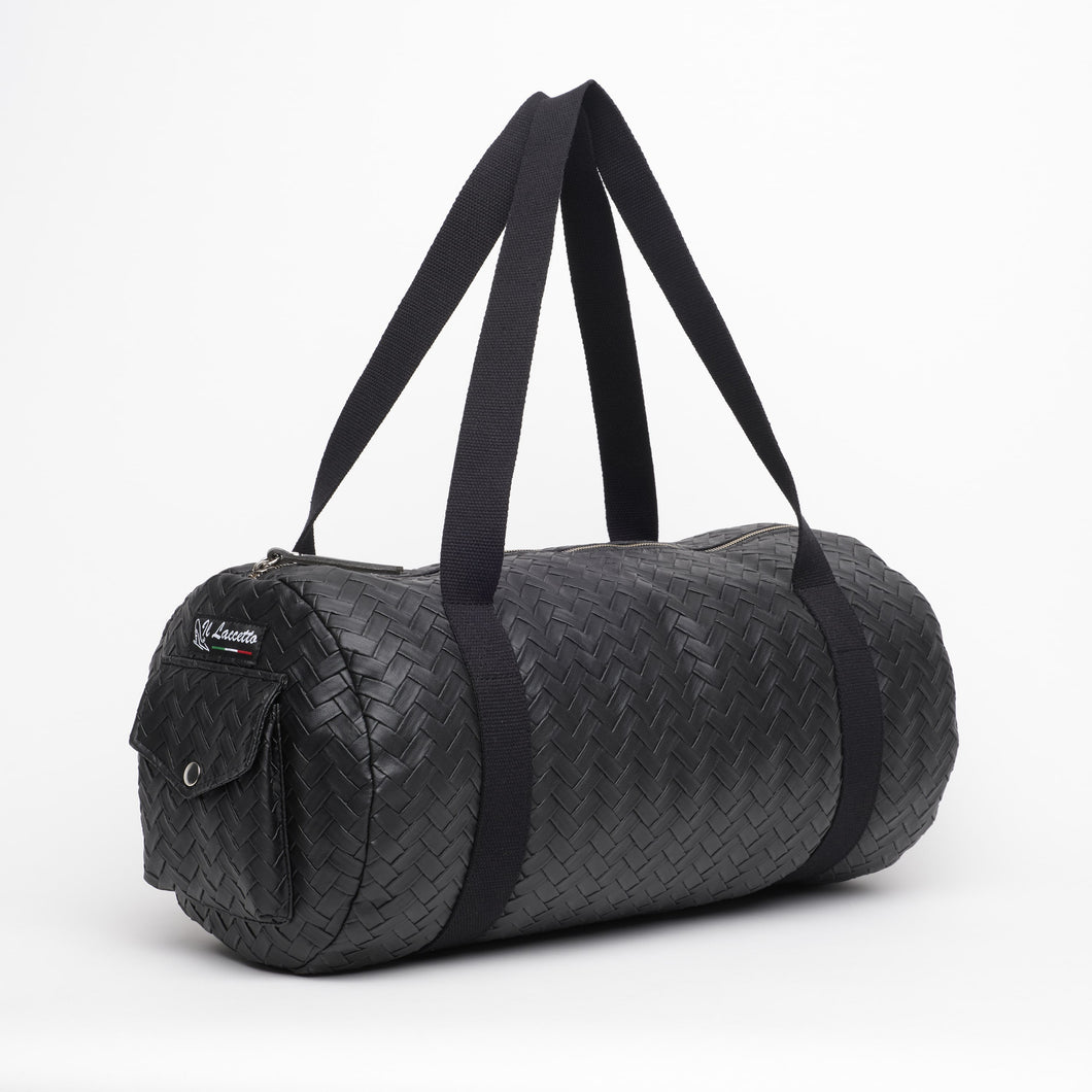 BLACK BAG | IN FAUX LEATHER | BRAIDED | 2