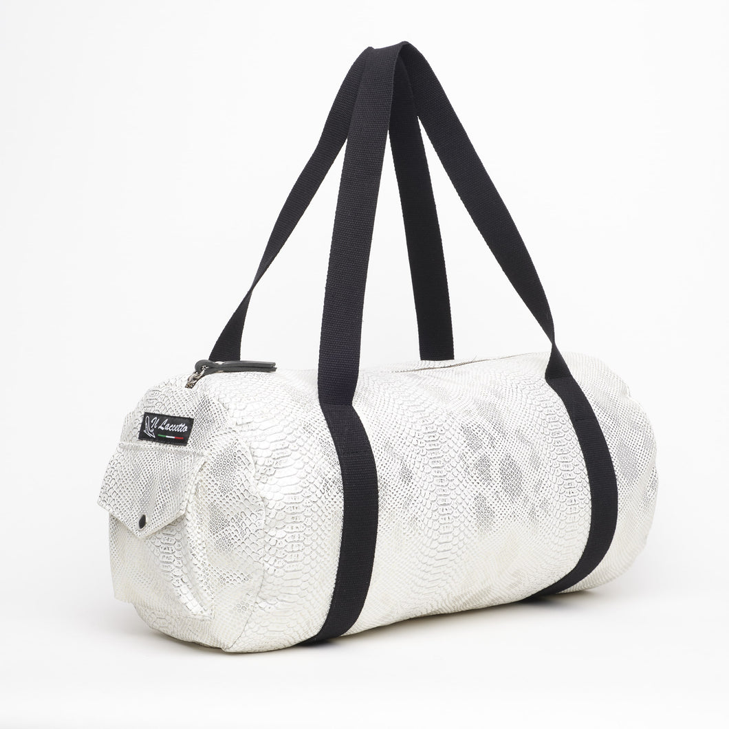 WHITE BAG | IN FAUX LEATHER | PYTHON