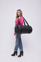 Upload the image to the Gallery viewer, BLACK BAG | IN FAUX LEATHER | BRAIDED | 1
