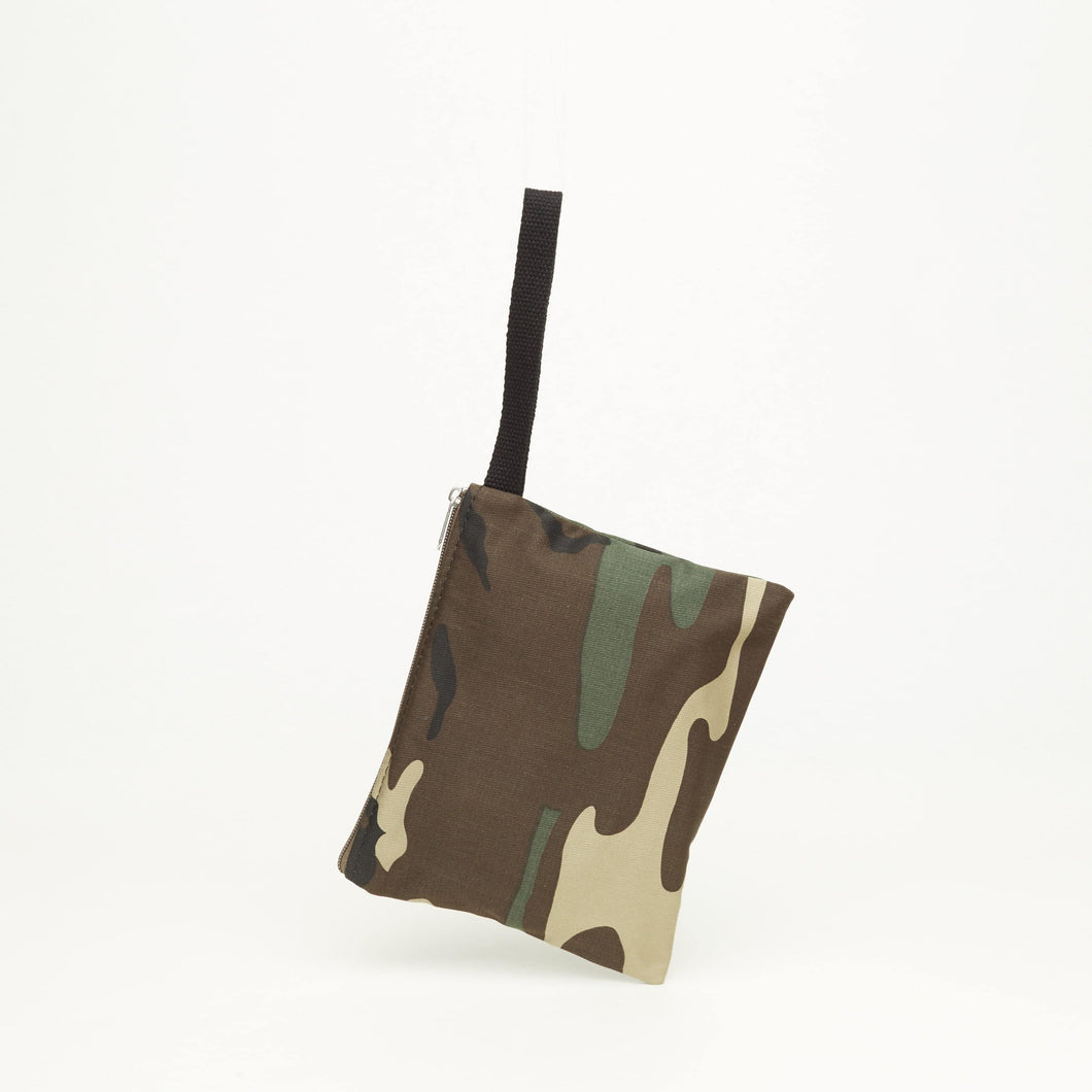 CLUTCH WITH CLOTH HANDLE | MILITARY CAMOUFLAGE