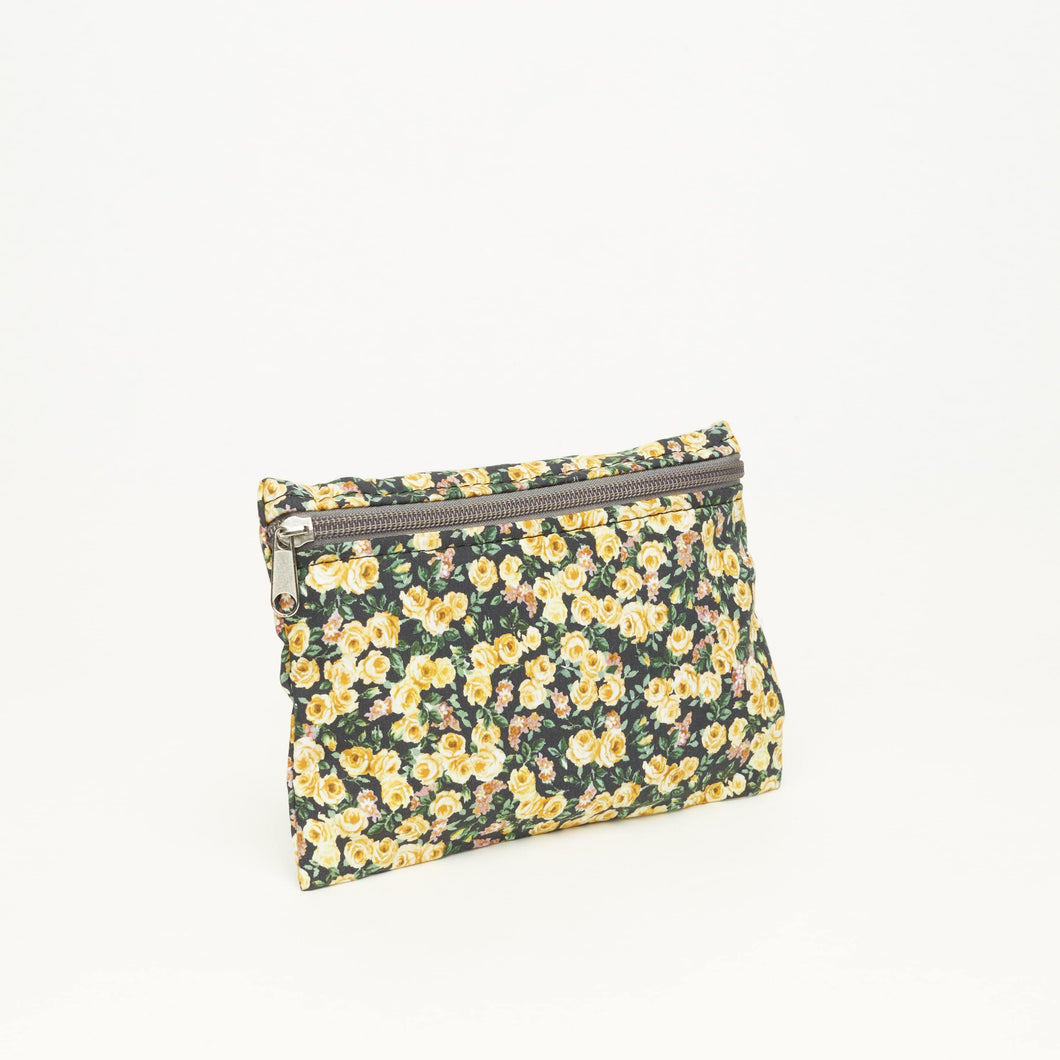 CLOTH CLUTCH | GREEN WITH YELLOW FLOWERS
