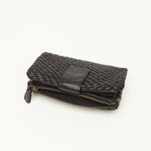 Upload the image to the Gallery viewer, BLUE WALLET | IN GENUINE LEATHER | BRAIDED | GREAT
