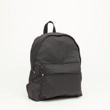 Upload the image to the Gallery viewer, CLOTH BACKPACK | BLACK WITH WHITE POIS

