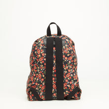 Upload the image to the Gallery viewer, CLOTH BACKPACK | BLACK WITH RED ROSES
