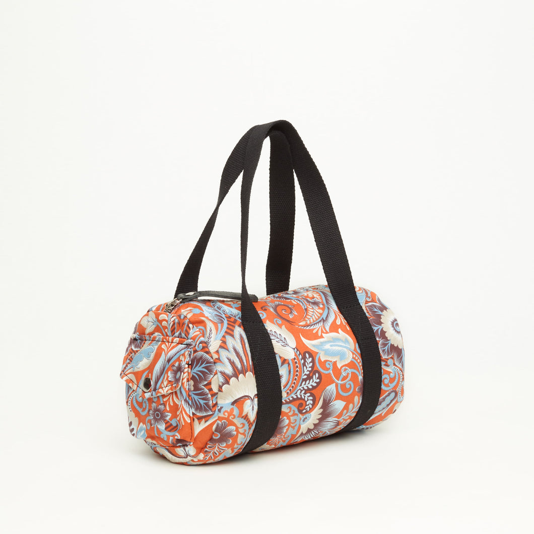 CLOTH CASE | ORANGE WITH TURQUOISE FLOWERS