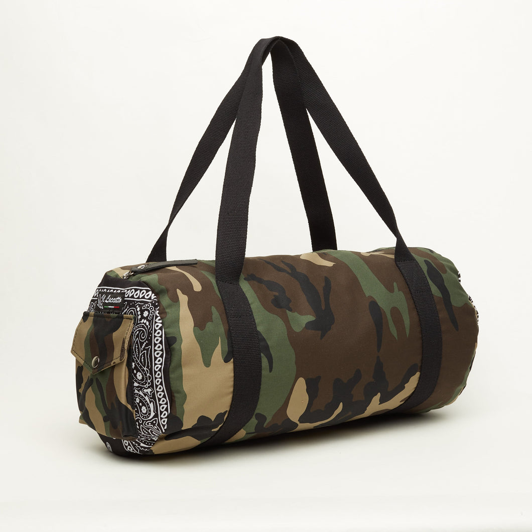 MILITARY BAG WITH BLACK BANDANA INSERTS | IN CLOTH |