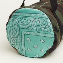 Upload the image to the Gallery viewer, MILITARY BAG WITH TURQUOISE BANDANA INSERTS | IN CLOTH |
