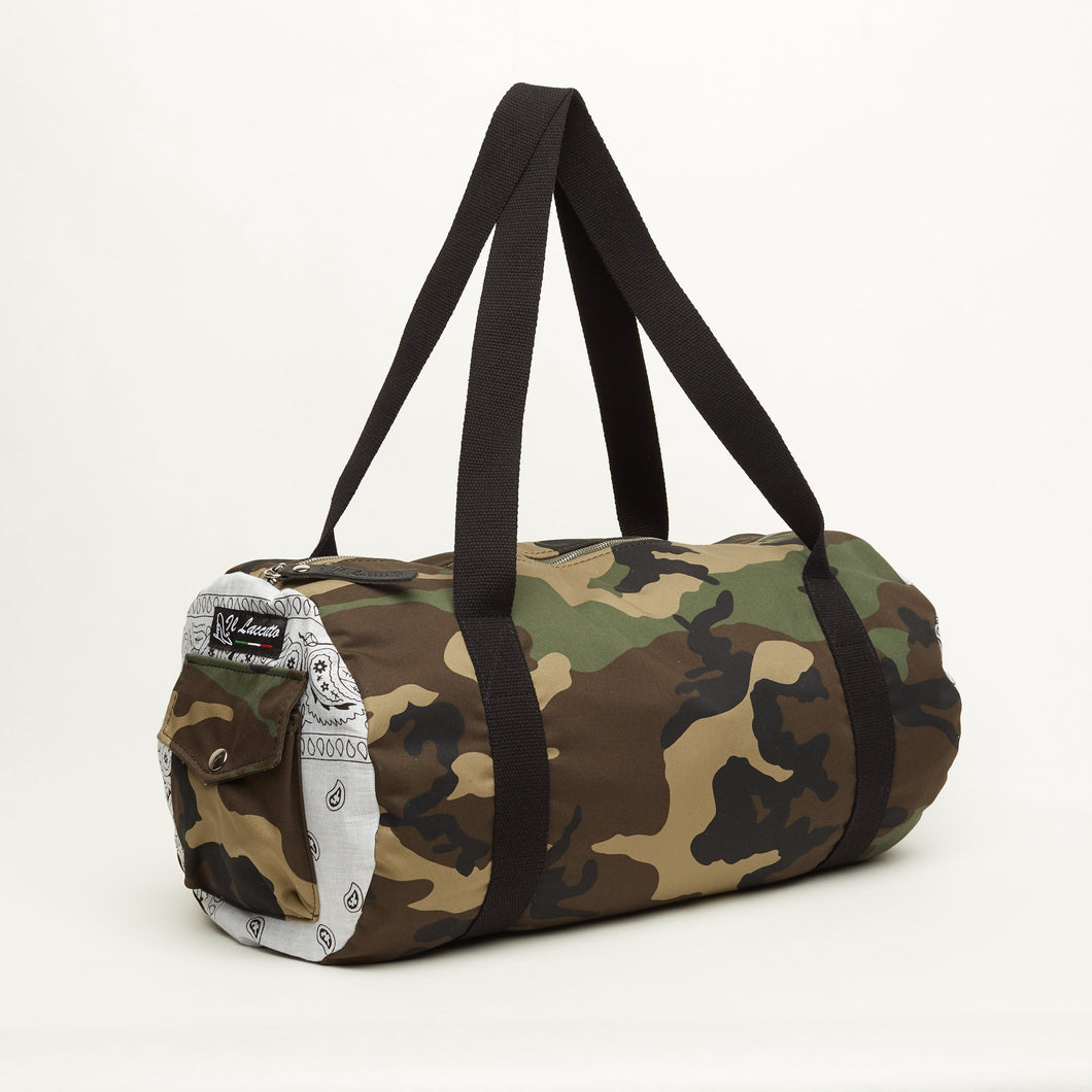MILITARY BAG WITH WHITE BANDANA INSERTS | IN CLOTH |