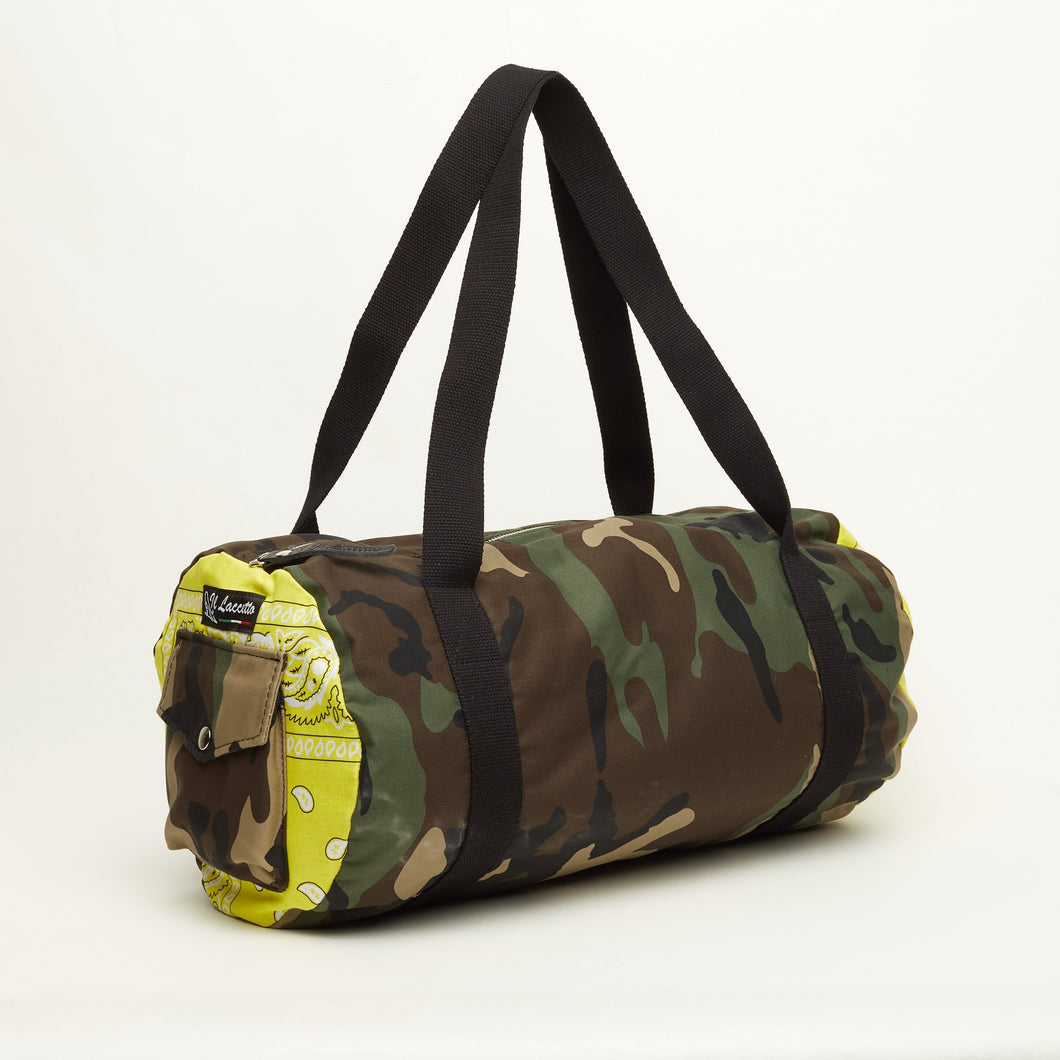 MILITARY BAG WITH YELLOW BANDANA INSERTS | IN CLOTH |