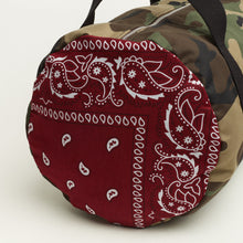 Upload the image to the Gallery viewer, MILITARY BAG WITH BURGUNDY BANDANA INSERTS | IN CLOTH |
