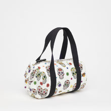Upload the image to the Gallery viewer, WHITE BAULETTO WITH SKULLS | IN FAUX LEATHER
