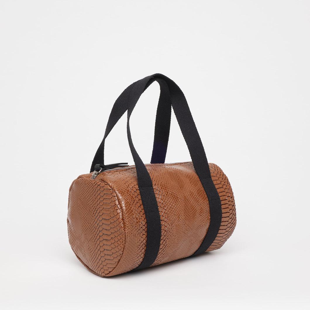 BROWN TOP CASE | IN FAUX LEATHER | PYTHON